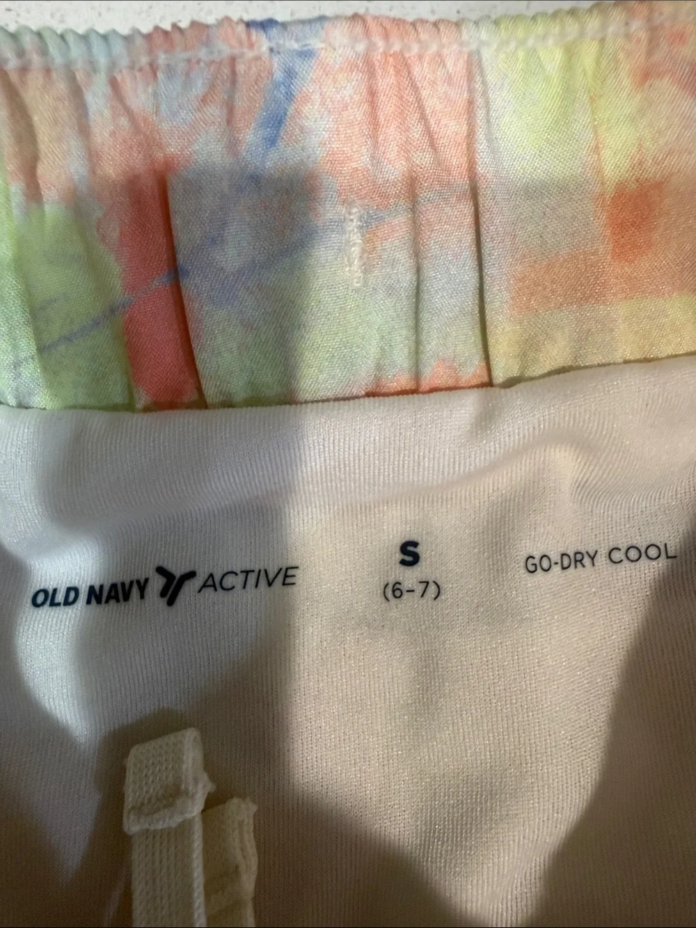 Old Navy Girls' Tie-Dye Active Shorts - Lavender & Coral Multi
